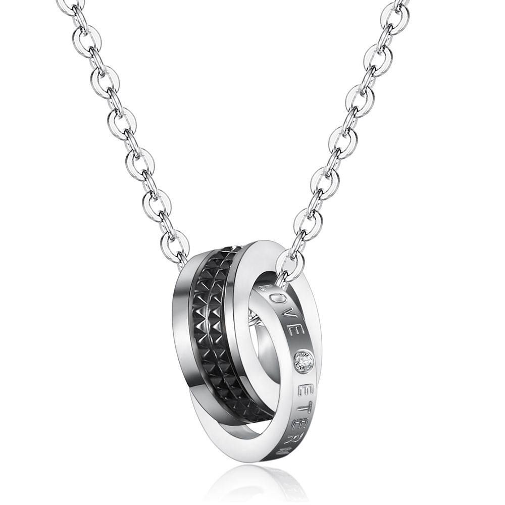 Fashion Celebrity Sawtooth Titanium Stainless Steel Couple necklace | EaseWholesale 3
