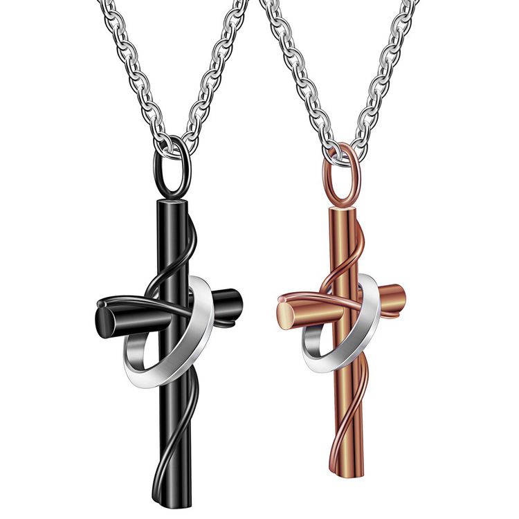 Creative Vintage Cross Pendant Stainless Steel Couple Necklace | EaseWholesale 0 Creative Vintage Cross Pendant Stainless Steel Couple Necklace | EaseWholesale 0