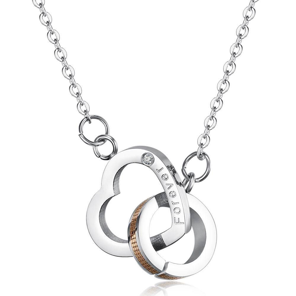 Wholesale Square Heart Pendant Titanium Couple's Necklace Gift  | EaseWholesale 2 Wholesale Square Heart Pendant Titanium Couple's Necklace Gift  | EaseWholesale 2