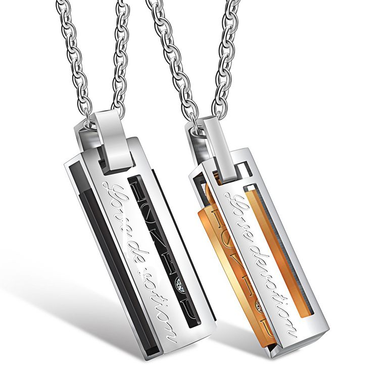 Letter Fashion Pendant Necklace Titanium Couple Necklace | EaseWholesale 0 Letter Fashion Pendant Necklace Titanium Couple Necklace | EaseWholesale 0