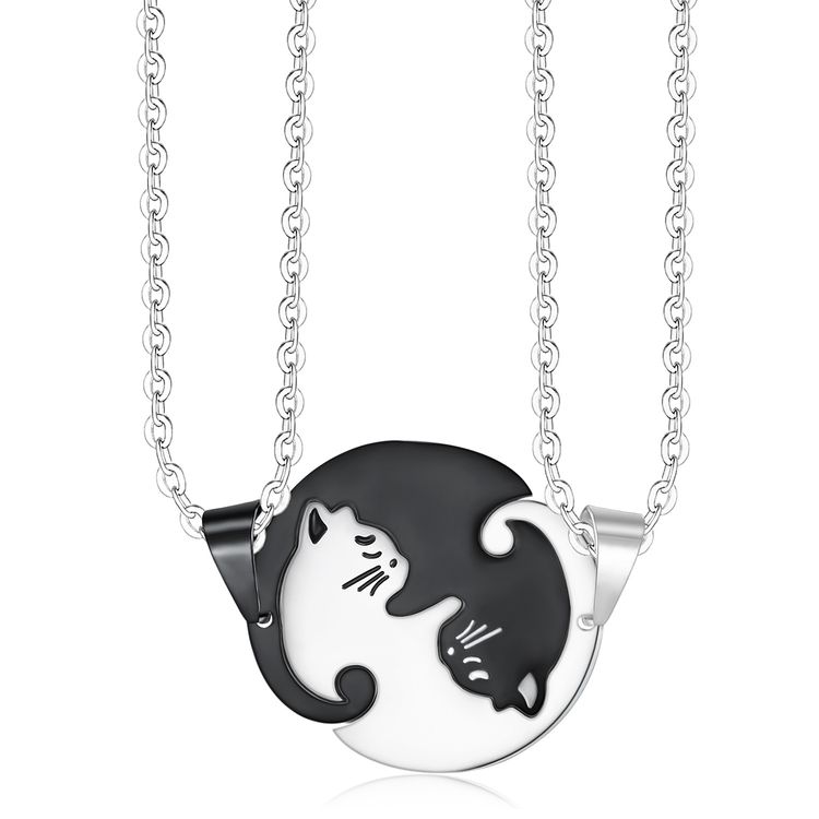 Cute Animal Cat Pendant Puzzle Couple Necklace Wholesale | EaseWholesale 1  Cute Animal Cat Pendant Puzzle Couple Necklace Wholesale | EaseWholesale 1