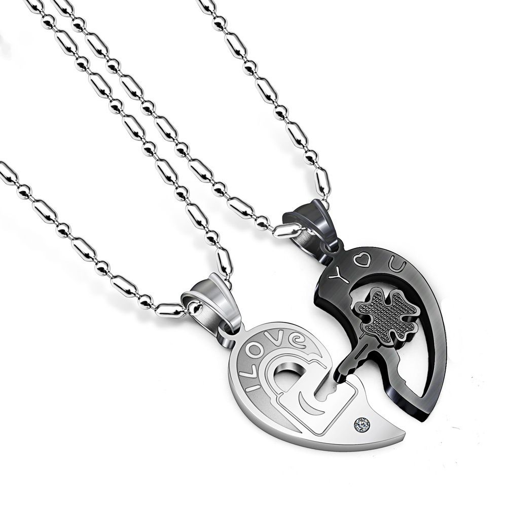 Wholesale Fashion Love Heart collarbone key pendant puzzle Titanium Couple Necklace | EaseWholesale 0 Wholesale Fashion Love Heart collarbone key pendant puzzle Titanium Couple Necklace | EaseWholesale 0