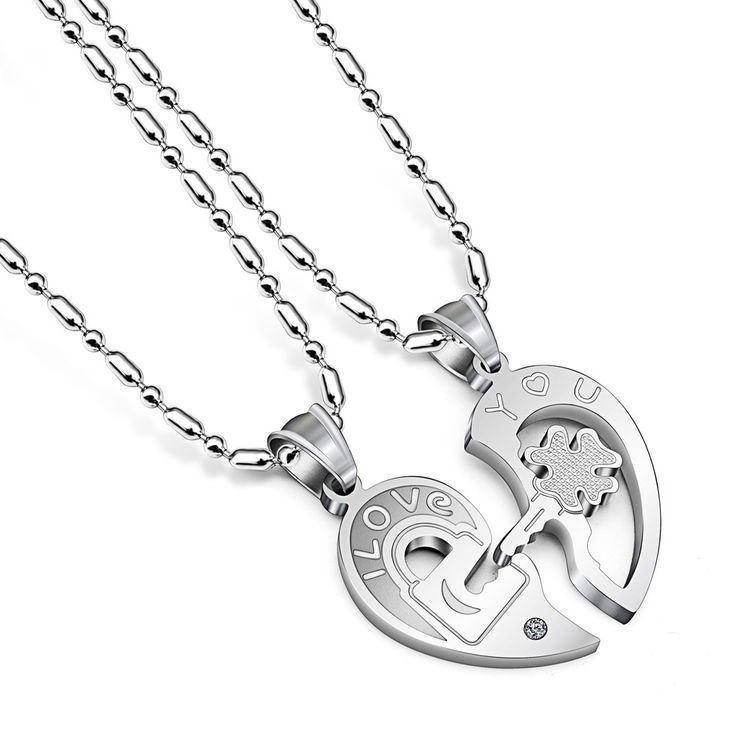Wholesale Fashion Love Heart collarbone key pendant puzzle Titanium Couple Necklace | EaseWholesale 3 Wholesale Fashion Love Heart collarbone key pendant puzzle Titanium Couple Necklace | EaseWholesale 3