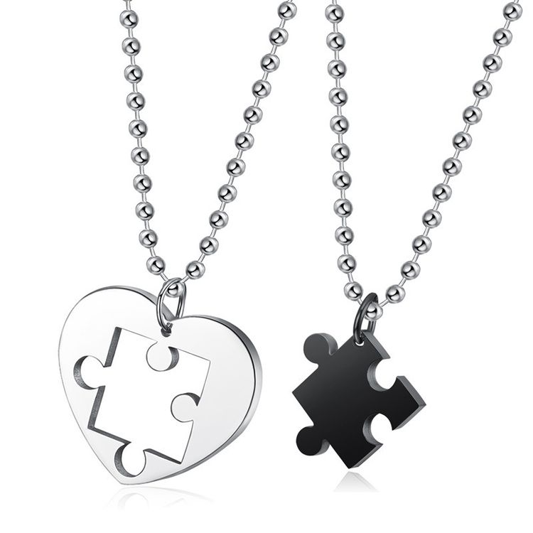 Fashion Classic Heart Puzzle Wholesale Stainless Steel Couple Necklace Pendant | EaseWholesale 2 Fashion Classic Heart Puzzle Wholesale Stainless Steel Couple Necklace Pendant | EaseWholesale 2