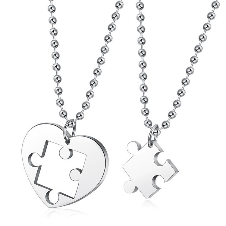 Fashion Classic Heart Puzzle Wholesale Stainless Steel Couple Necklace Pendant | EaseWholesale 3 Fashion Classic Heart Puzzle Wholesale Stainless Steel Couple Necklace Pendant | EaseWholesale 3