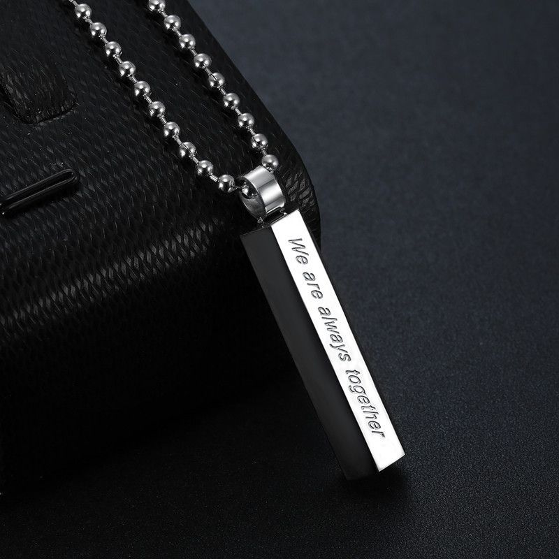 Trendy Sweet Titanium Steel Cylindrical Couple Pendant Necklace | EaseWholesale 2 Trendy Sweet Titanium Steel Cylindrical Couple Pendant Necklace | EaseWholesale 2