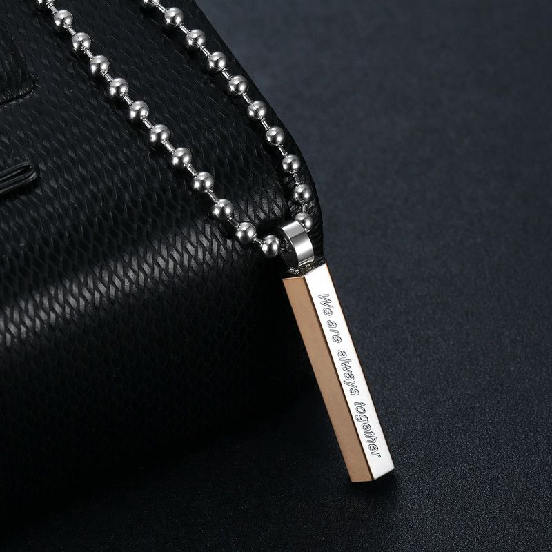 Trendy Sweet Titanium Steel Cylindrical Couple Pendant Necklace | EaseWholesale 3 Trendy Sweet Titanium Steel Cylindrical Couple Pendant Necklace | EaseWholesale 3