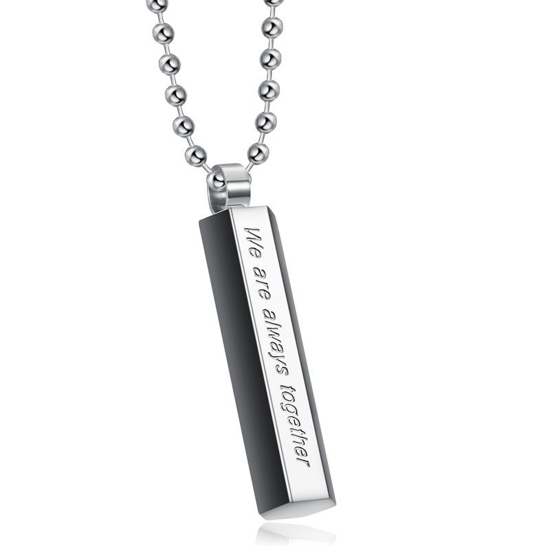Trendy Sweet Titanium Steel Cylindrical Couple Pendant Necklace | EaseWholesale 4 Trendy Sweet Titanium Steel Cylindrical Couple Pendant Necklace | EaseWholesale 4