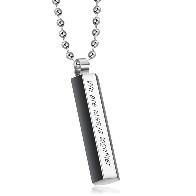 Trendy Sweet Titanium Steel Cylindrical Couple Pendant Necklace | EaseWholesale 4 Trendy Sweet Titanium Steel Cylindrical Couple Pendant Necklace | EaseWholesale 4