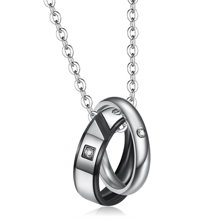 Europe and the United States hip-hop titanium steel couple necklace zirconia Rhinestone | EaseWholesale 3 Europe and the United States hip-hop titanium steel couple necklace zirconia Rhinestone | EaseWholesale 3