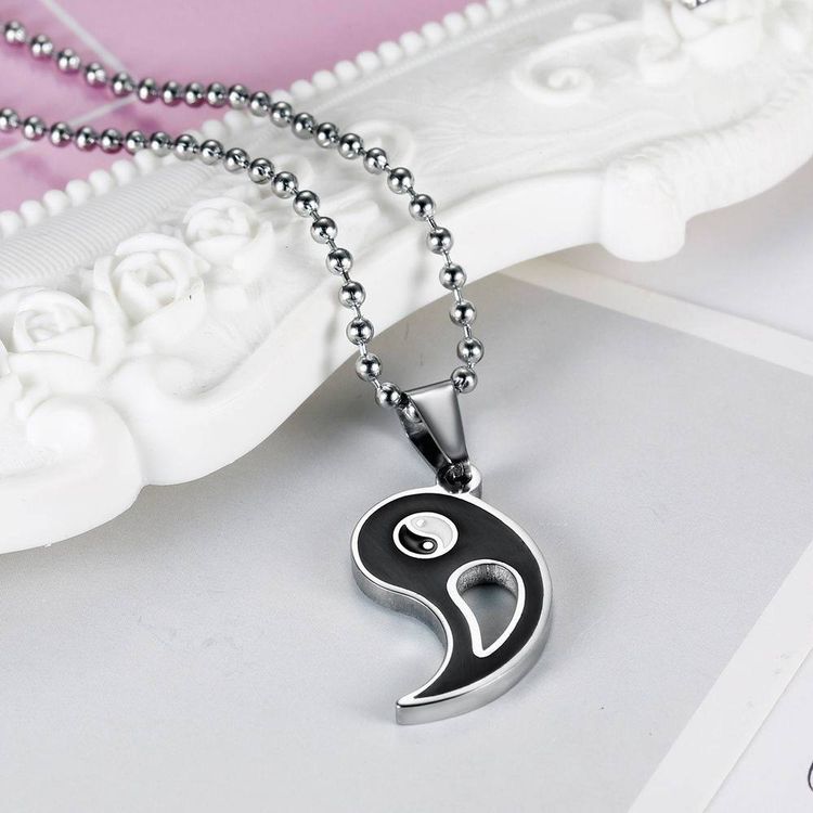 Stainless Steel Yin Yang Taiji Bagua Pendant Couple Necklace | EaseWholesale 3 Stainless Steel Yin Yang Taiji Bagua Pendant Couple Necklace | EaseWholesale 3