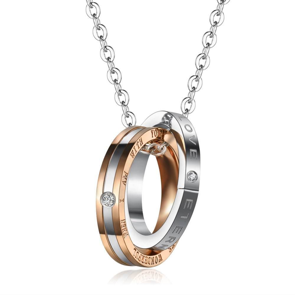 New Trend Drilling Pendant Titanium Steel Couple Necklace Wholesale | EaseWholesale 2 New Trend Drilling Pendant Titanium Steel Couple Necklace Wholesale | EaseWholesale 2