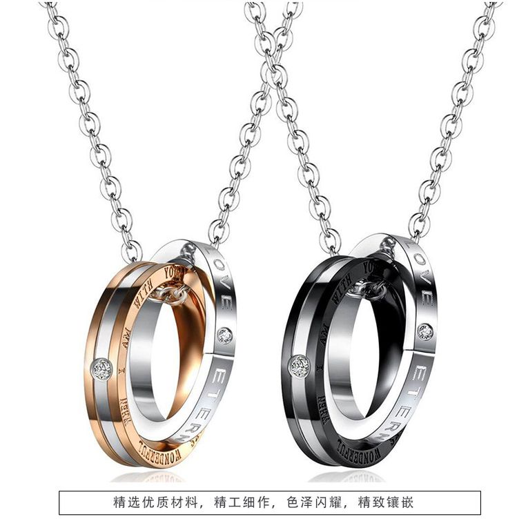 New Trend Drilling Pendant Titanium Steel Couple Necklace Wholesale | EaseWholesale 5 New Trend Drilling Pendant Titanium Steel Couple Necklace Wholesale | EaseWholesale 5