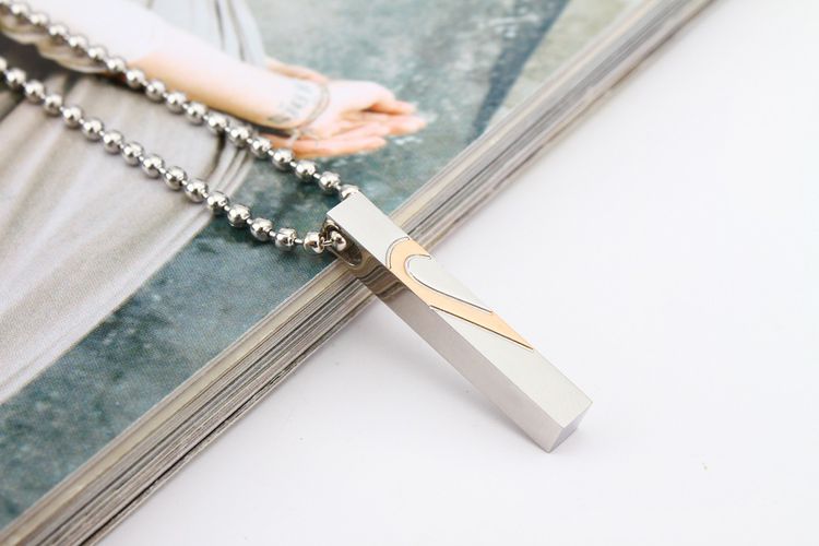 Fashion Wholesale Stainless Steel Couple Necklace with Heart Pendant | EaseWholesale