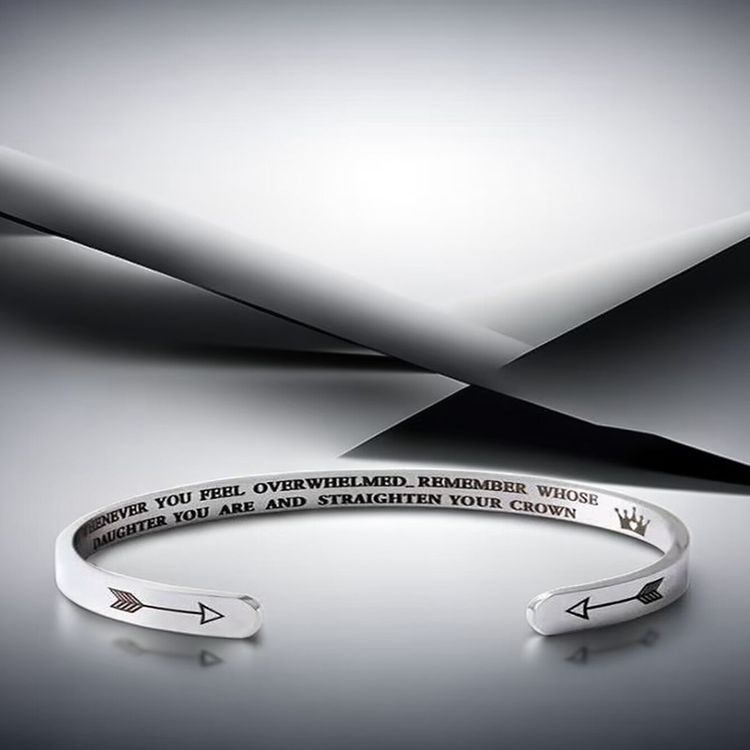 Inspirational WHOSE DAUGHTER MOTHER Titanium Stainless Steel Bracelet | EaseWholesale 2