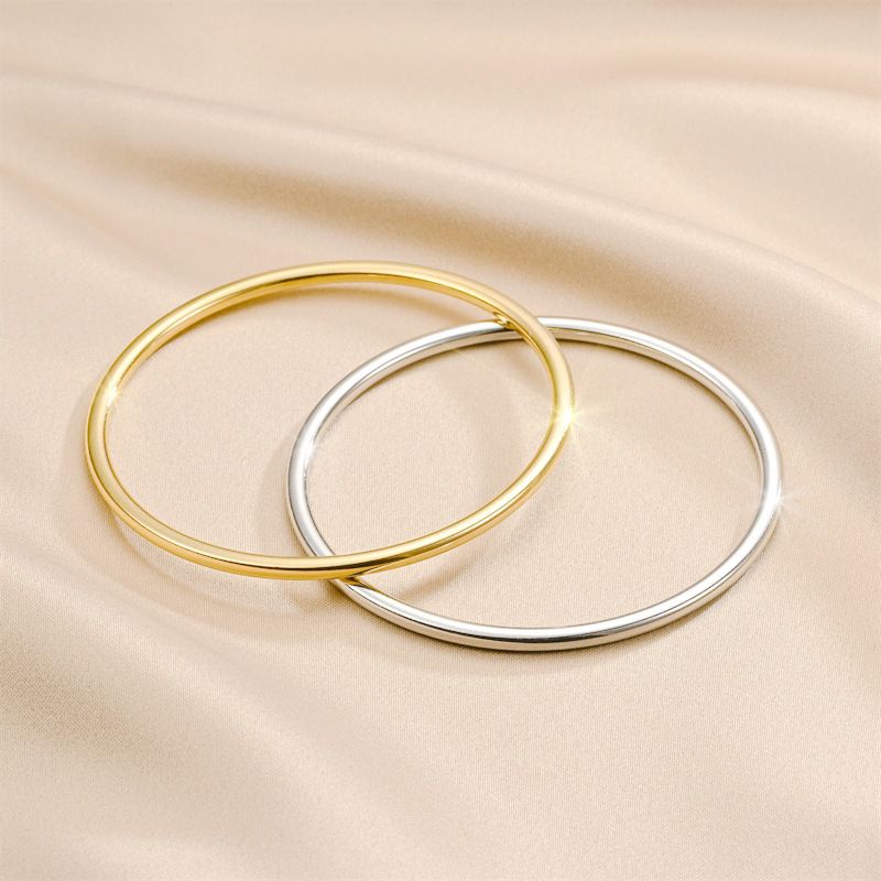 Fashion Sand Gold Plated Round Titanium Stainless Steel Bracelet | EaseWholesale 6