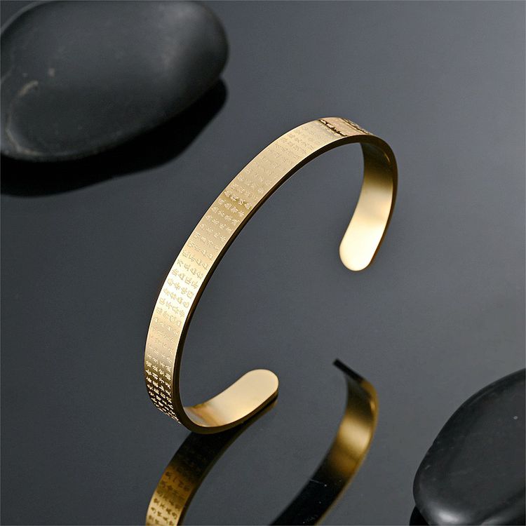 The Heart Sutra of the Great Compassionate Dharani Stainless Steel Bracelet | EaseWholesale 6 The Heart Sutra of the Great Compassionate Dharani Stainless Steel Bracelet | EaseWholesale 6