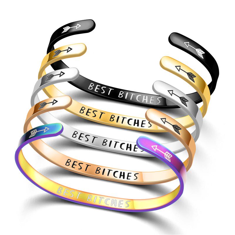 Wholesale Best Bitches Bracelet Fashion Titanium Stainless Steel Bracelet | EaseWholesale 0 Wholesale Best Bitches Bracelet Fashion Titanium Stainless Steel Bracelet | EaseWholesale 0