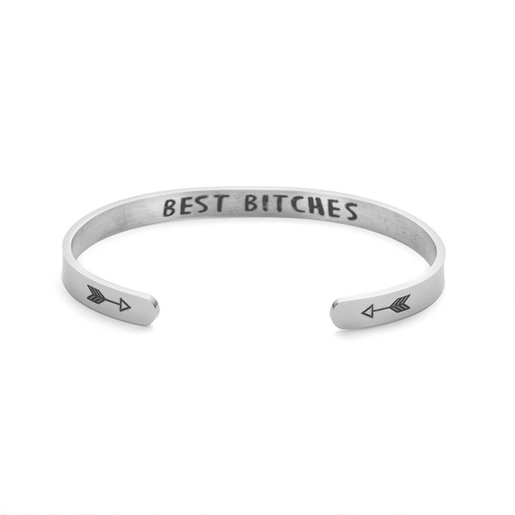 Wholesale Best Bitches Bracelet Fashion Titanium Stainless Steel Bracelet | EaseWholesale