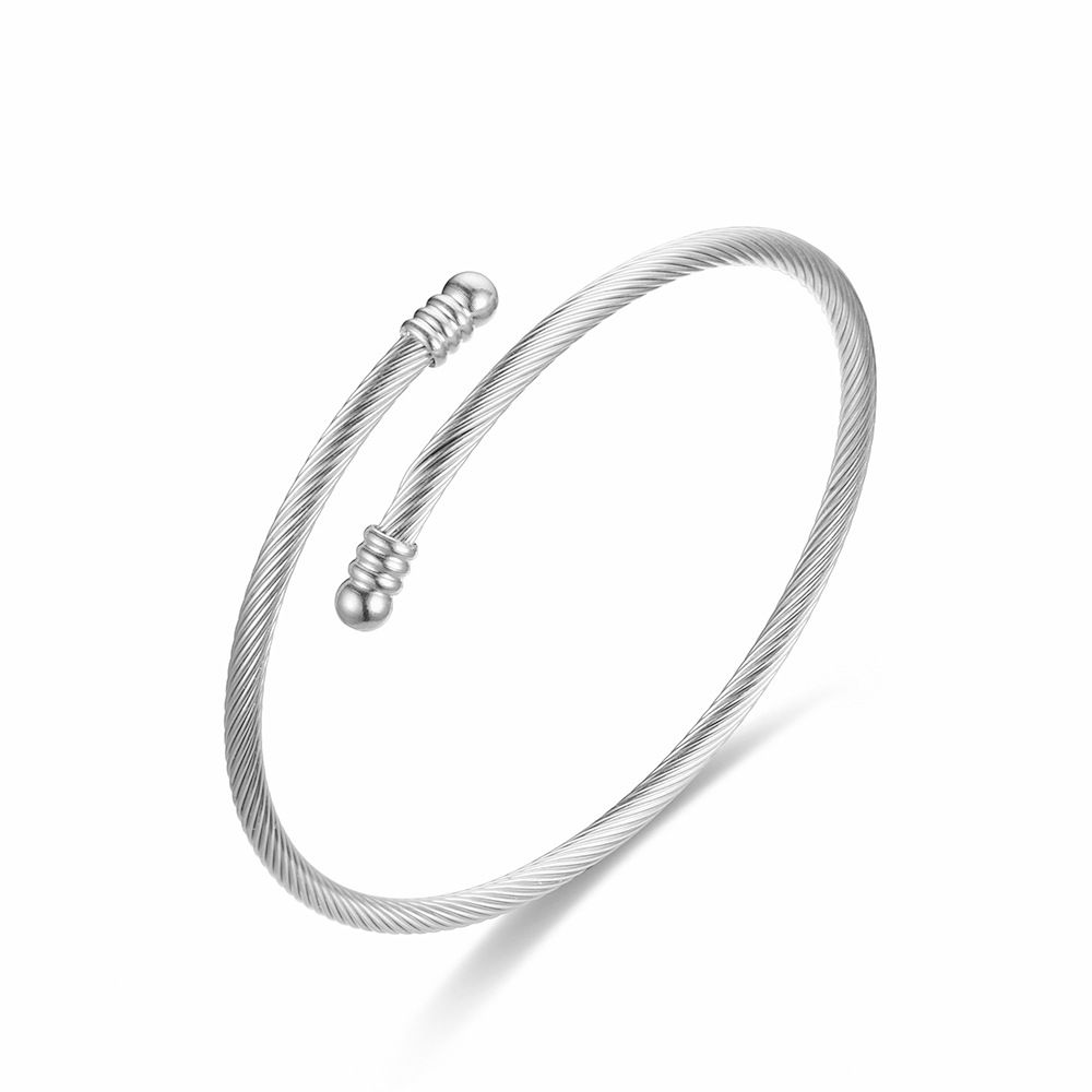 Adjustable Fashion Stainless Steel Opening Bracelet | EaseWholesale 2