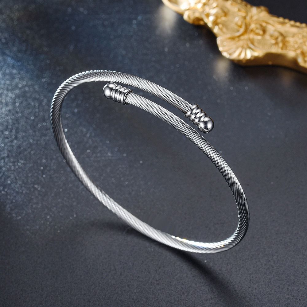 Adjustable Fashion Stainless Steel Opening Bracelet | EaseWholesale 5