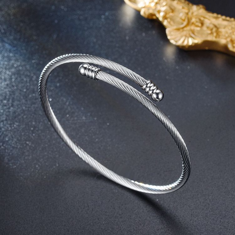 Adjustable Fashion Stainless Steel Opening Bracelet | EaseWholesale 5