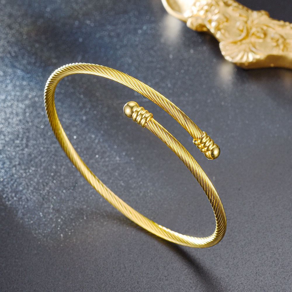 Adjustable Fashion Stainless Steel Opening Bracelet | EaseWholesale 6