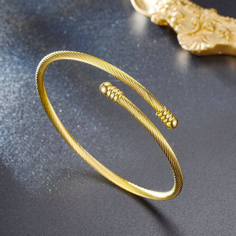 Adjustable Fashion Stainless Steel Opening Bracelet | EaseWholesale 6