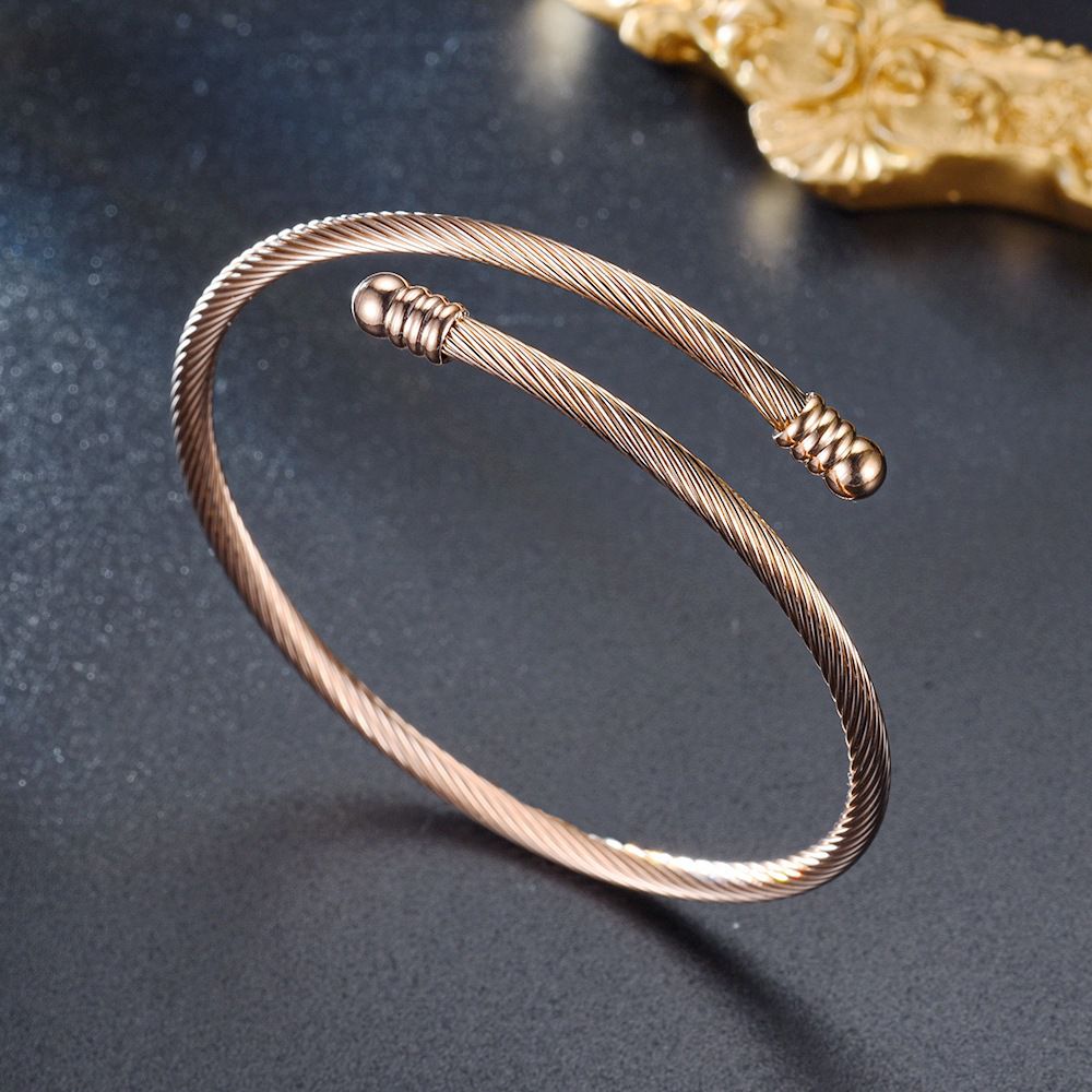 Adjustable Fashion Stainless Steel Opening Bracelet | EaseWholesale 7