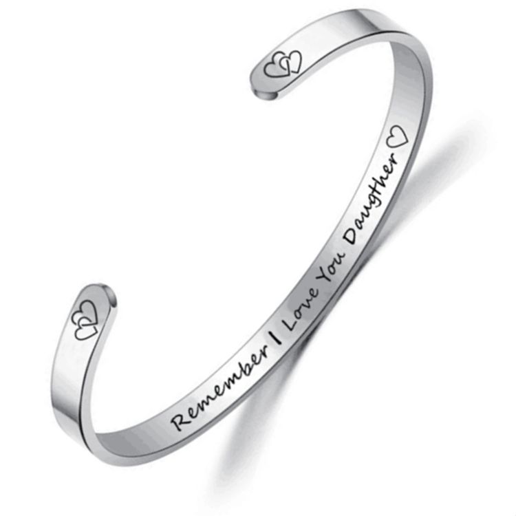 Family MOM DaD SON Daughter Engraving Adjustable Stainless Steel Bracelet | EaseWholesale 3