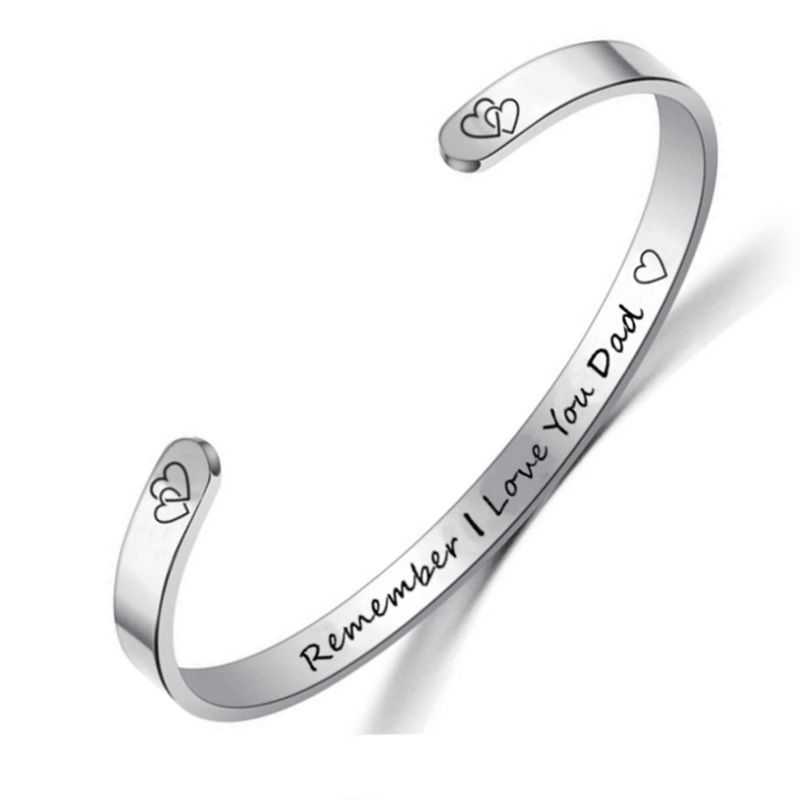 Family MOM DaD SON Daughter Engraving Adjustable Stainless Steel Bracelet | EaseWholesale 4