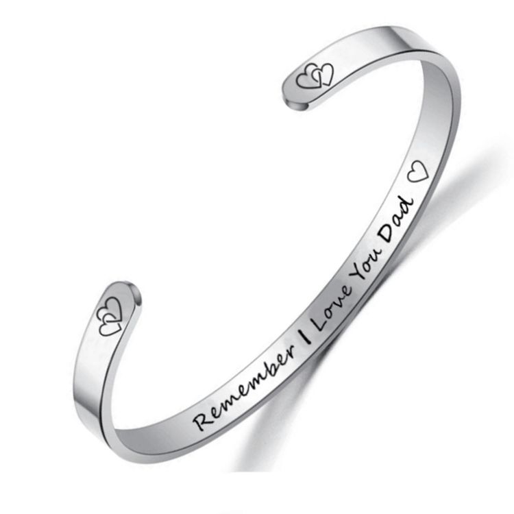 Family MOM DaD SON Daughter Engraving Adjustable Stainless Steel Bracelet | EaseWholesale 4