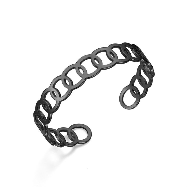 Cutout Skeleton Adjustable Circle Titanium Steel Bracelet | EaseWholesale 5 Cutout Skeleton Adjustable Circle Titanium Steel Bracelet | EaseWholesale 5