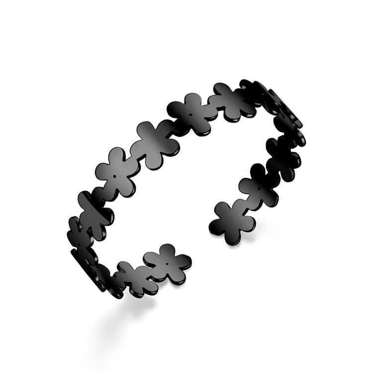 Cutout Skeleton Adjustable Flower Titanium Steel Bracelet | EaseWholesale 2 Cutout Skeleton Adjustable Flower Titanium Steel Bracelet | EaseWholesale 2