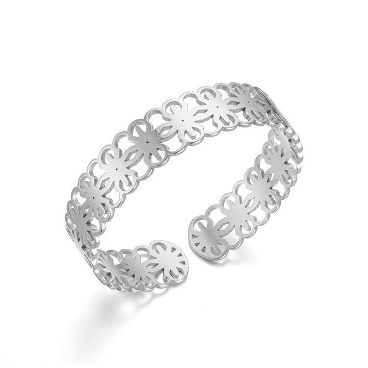 Wholesale Skeleton Adjustable Flower Titanium Steel Bracelet | EaseWholesale 3 Wholesale Skeleton Adjustable Flower Titanium Steel Bracelet | EaseWholesale 3