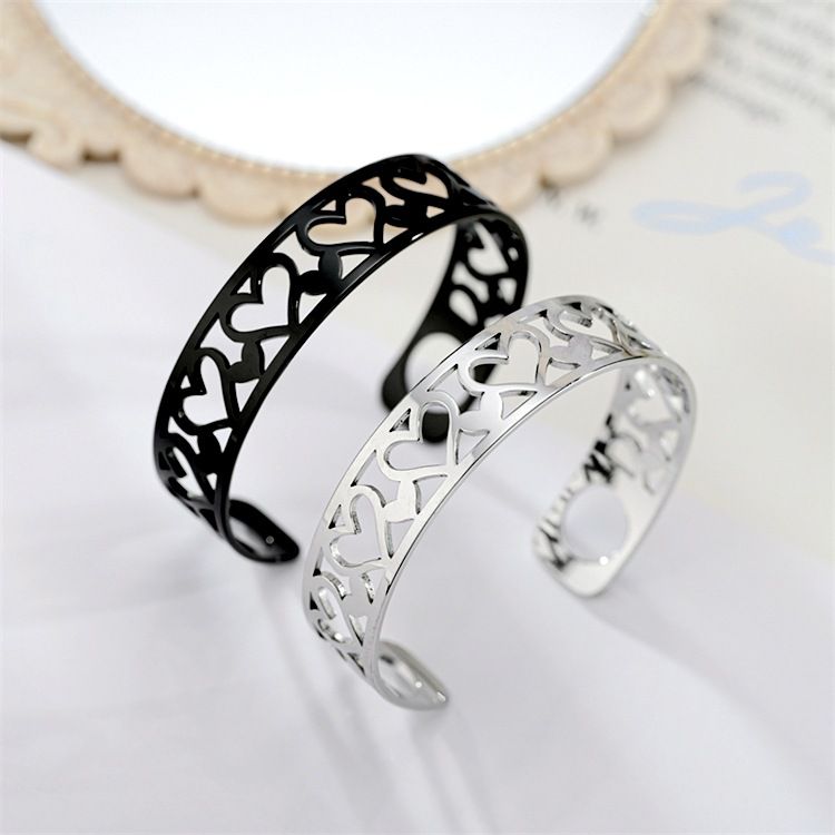 Heart Skeleton Adjustable Stainless Steel Bracelet Wholesale | EaseWholesale 5 Heart Skeleton Adjustable Stainless Steel Bracelet Wholesale | EaseWholesale 5
