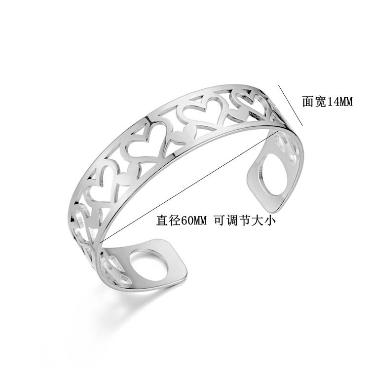 Heart Skeleton Adjustable Stainless Steel Bracelet Wholesale | EaseWholesale 7 Heart Skeleton Adjustable Stainless Steel Bracelet Wholesale | EaseWholesale 7