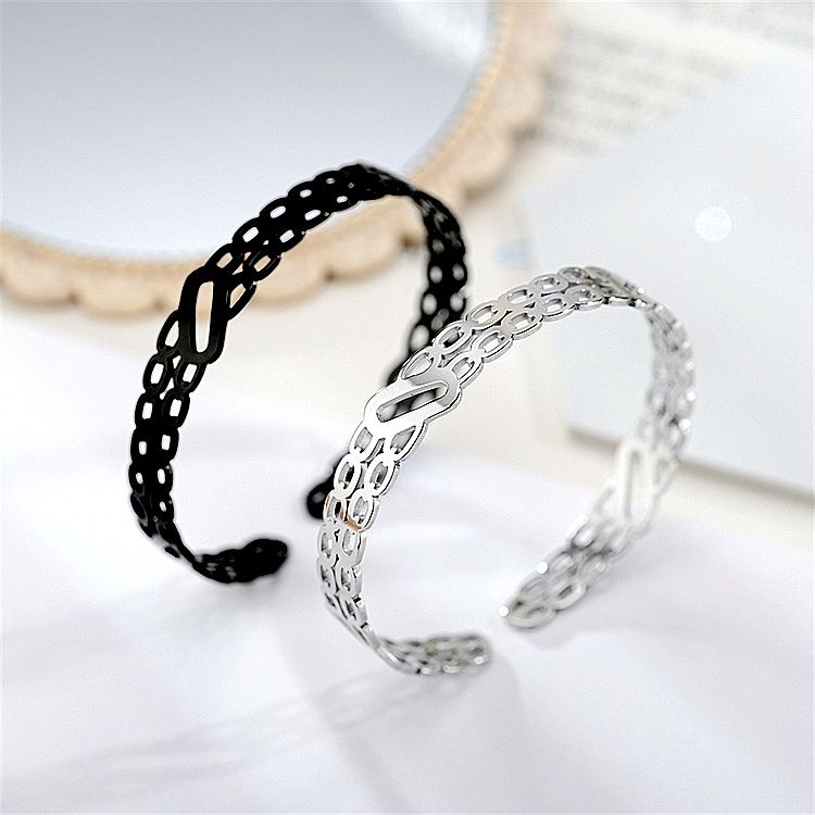 Chain Openworked Adjustable Titanium Steel Bracelet | EaseWholesale 5 Chain Openworked Adjustable Titanium Steel Bracelet | EaseWholesale 5